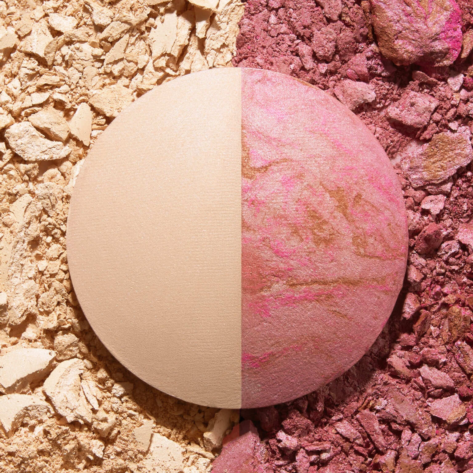 Baked Blush-n-Highlight Split, Pink Buttercream/ French Vanilla - Image 2